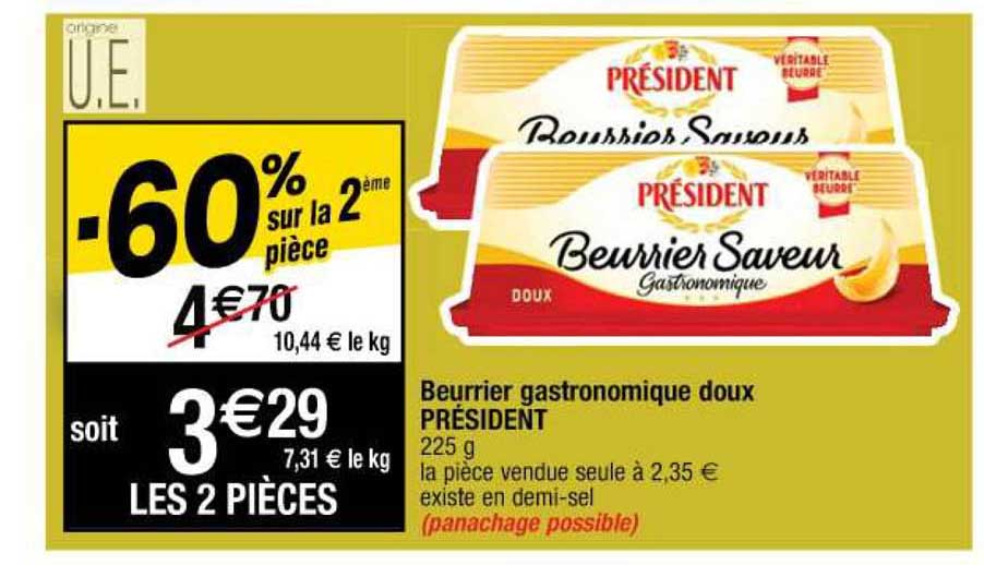 Beurrier Gastronomique Doux Président