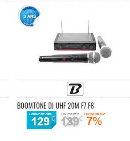 boomtone dj uhf 20m f7 f8