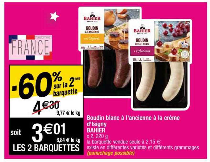 boudin blanc à l'ancienne à la crème d'isigny bahier