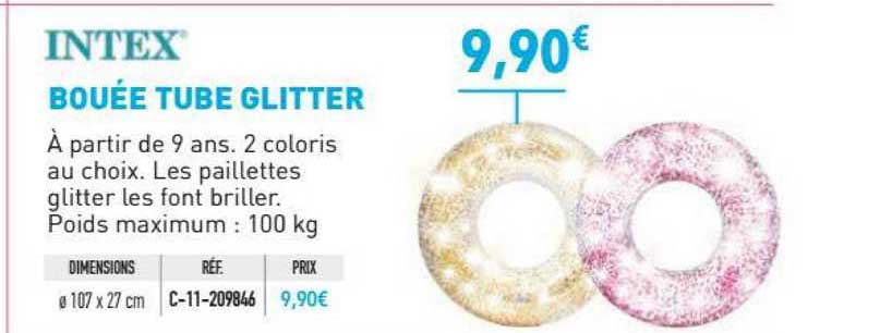Bouée Tube Glitter Intex