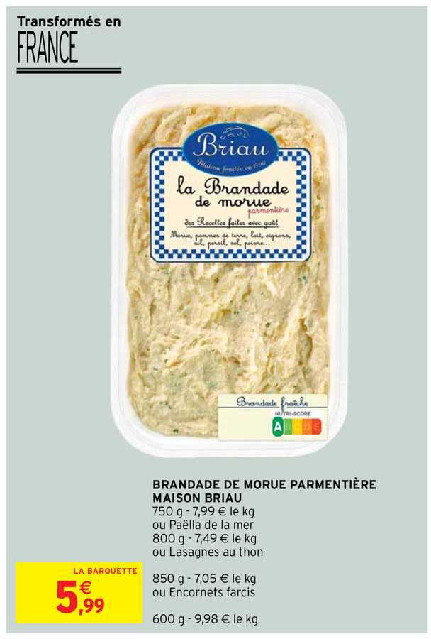 Brandade De Morue Parmentière Maison Briau