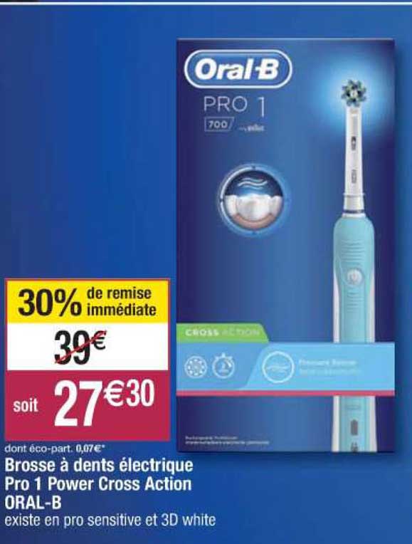 brosse à dents électrique pro 1 power cross action oral-b