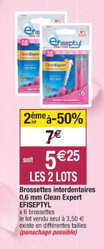 brossettes interdentaires .,6 mm clean expert efiseptyl