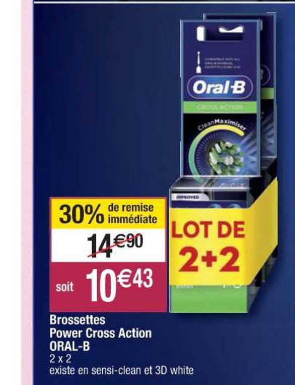 brossettes power cross action oral-b