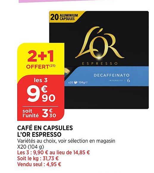 Café En Capsules L'or Espresso