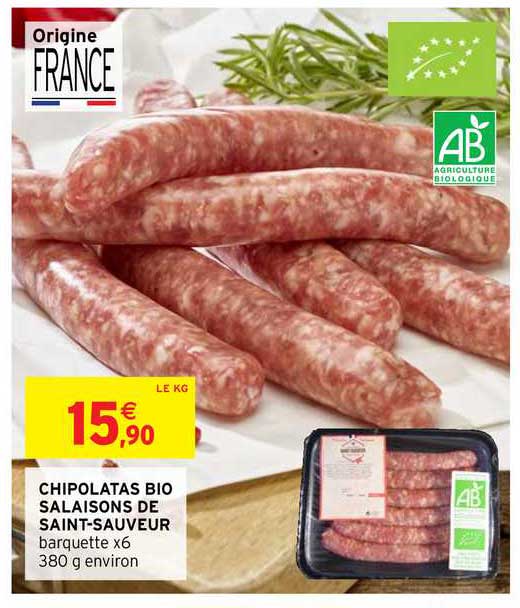 chipolatas bio salaisons de saint-saveur