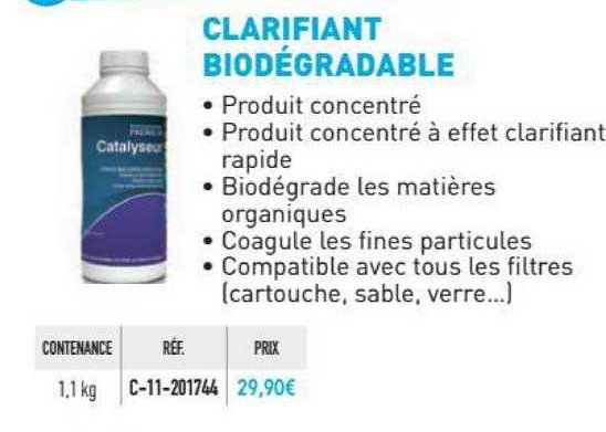 clarifiant biodégradable