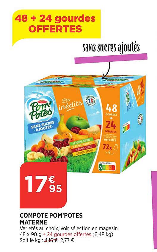 Compote Pom'potes Materne