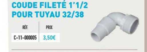 Coude Fileté 1' 1-2 Pour Tuyau 32-38