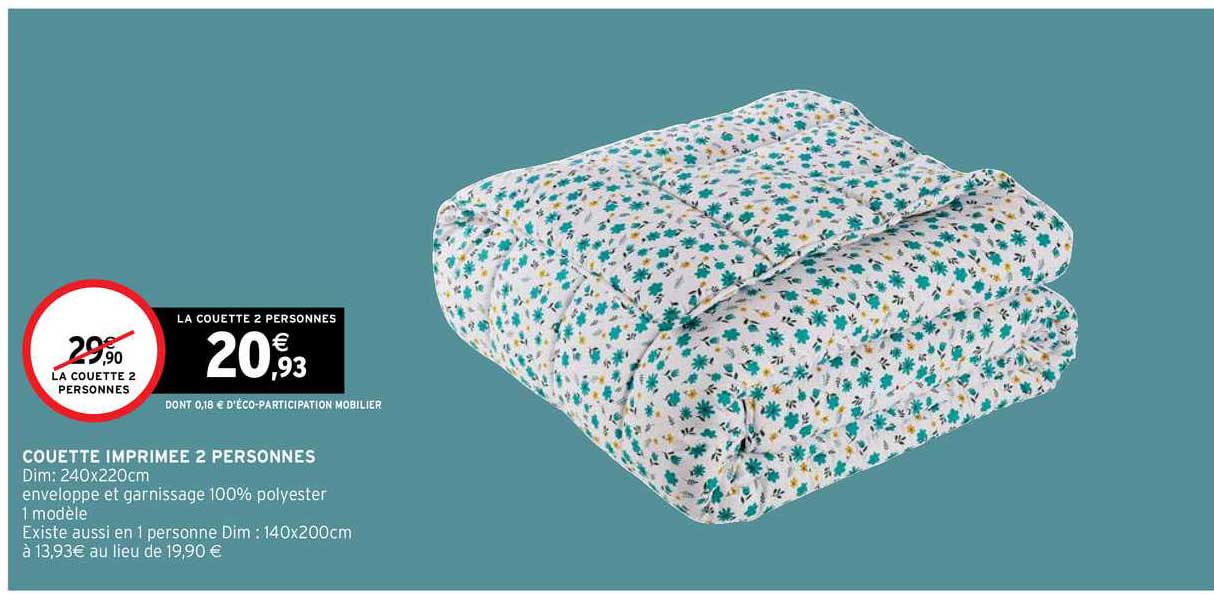 Couette Imprimée 2 Personnes