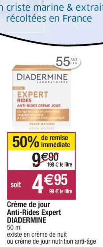 crème de jour anti-rides expert diadermine