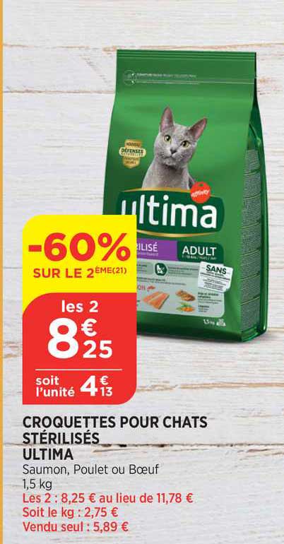 Croquettes Pour Chats Stérilisés Ultima