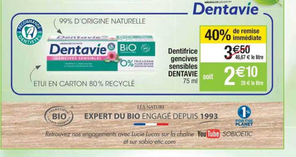 dentifrice gencives sensibles dentavie