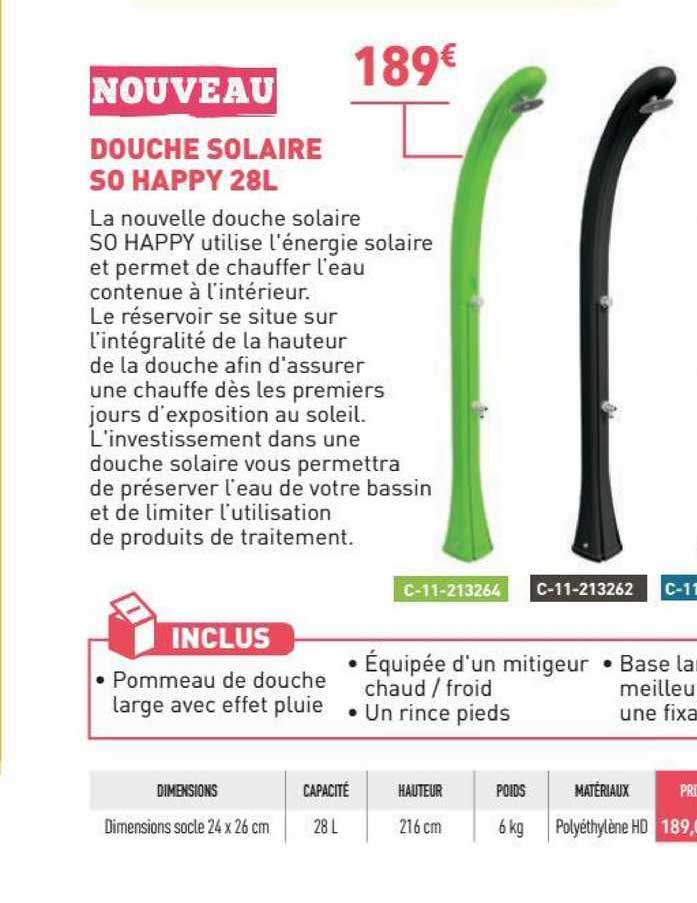 douche solaire so happy 28l