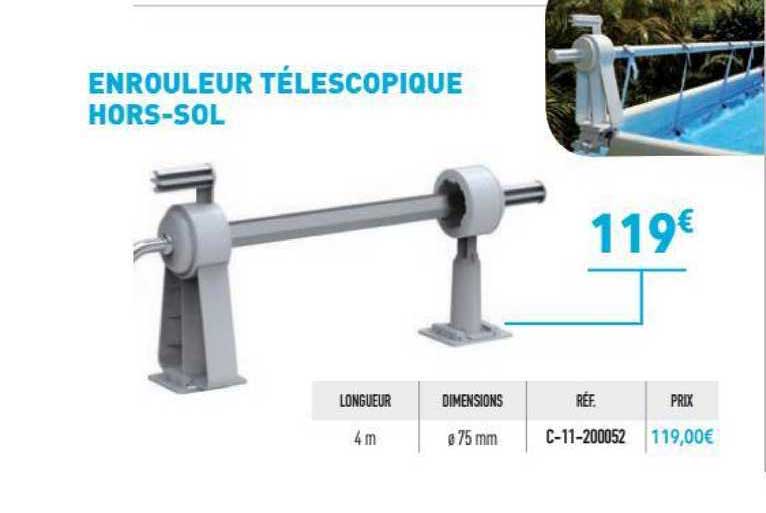 enrouleur télescopique hors-sol
