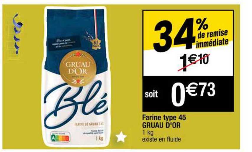 farine type 45 gruau d'or