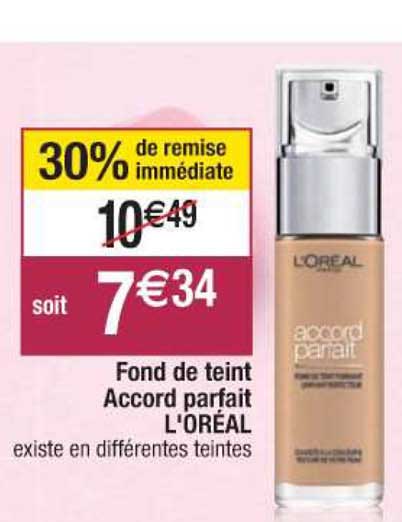 fond de teint accord parfait l'oréal