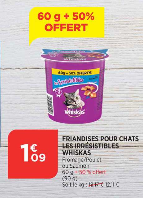 friandises pou chats les irrésistibles whiskas