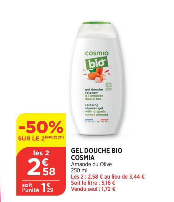 Gel Douche Bio Cosmia