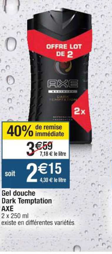 gel douche dark temptation axe