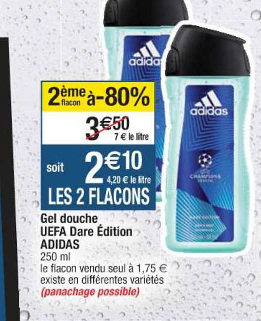 gel douche uefa dare édition adidas
