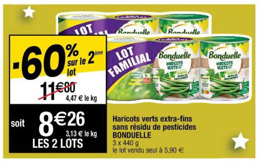 haricots verts extra-fins sans résidu de pesticides bonduelle
