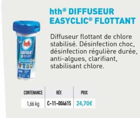 hth diffuseur easyclic flottant