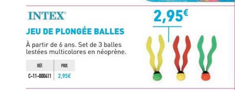 jeu de plongée balles intex