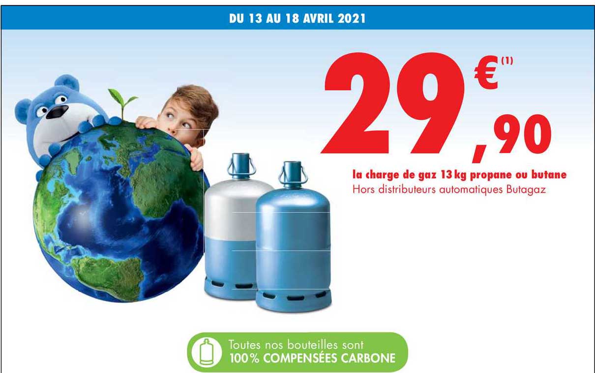 la charge de gaz 13 kg propane ou butane