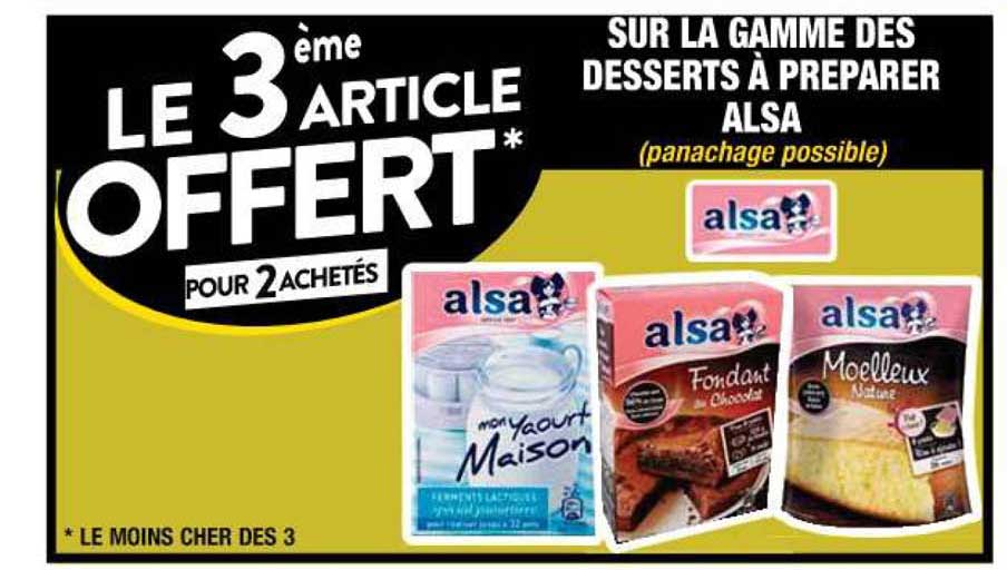 la gamme des desserts à préparer alsa