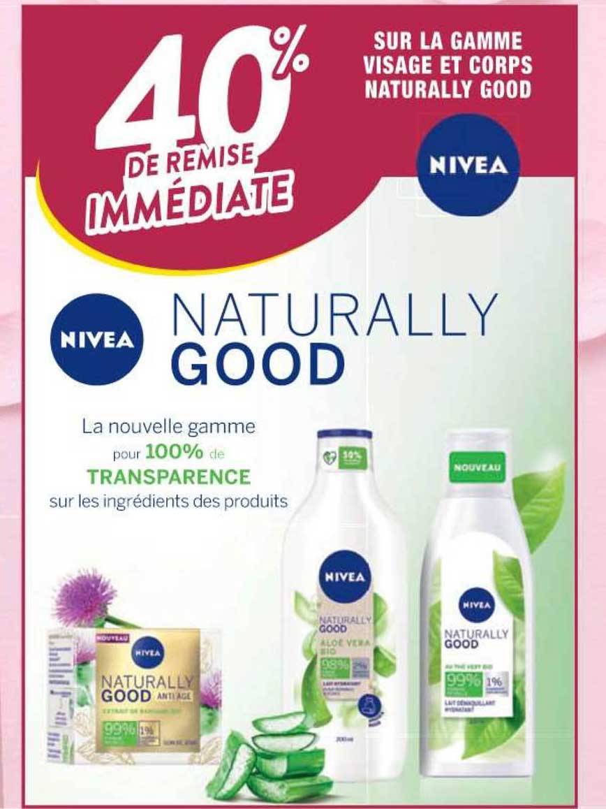 la gamme visage et corps naturally good nivea