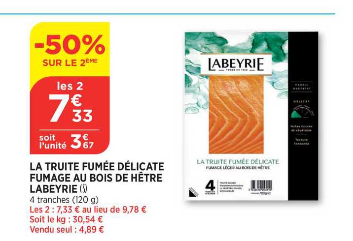 la truite fumée délicate fumage au bois de hêtre labeyrie