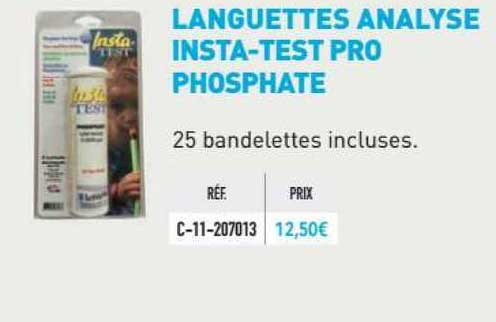 languettes analyse insta-test pro phosphate
