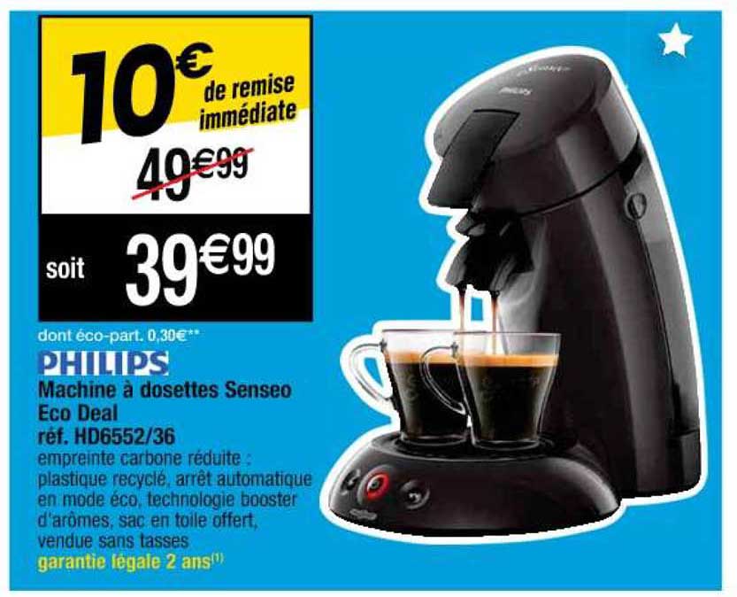machine à dosettes senseo eco deal philips