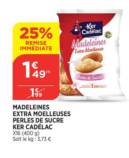 madeleines extra moelleuses perles de sucre ker cadélac