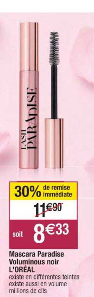 mascara paradise voluminous noir l'oréal