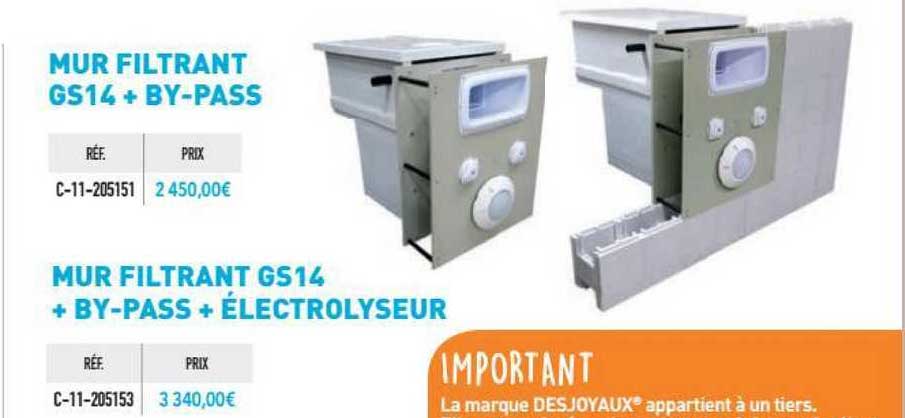 mur filtrant gs14 + by-pass