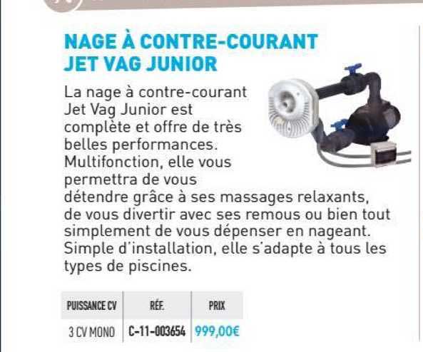 nage à contre-courant jet vag junior
