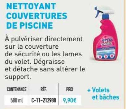nettoyant couvertures de piscine