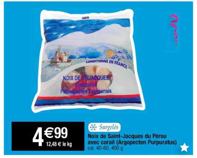 noix de saint-jacques du pérou avec corail (argopecten purpuratus)