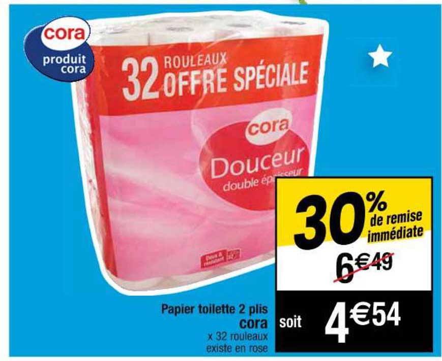 Papier Toilette 2 Plis Cora