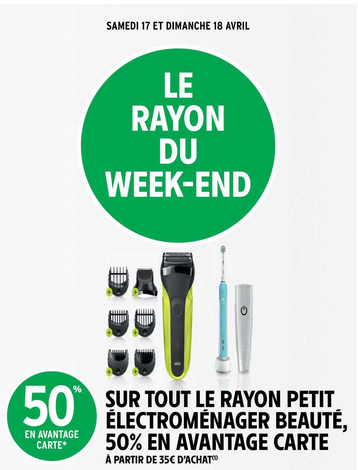 Petit électroménager Beauté, 50% En Avantage Carte