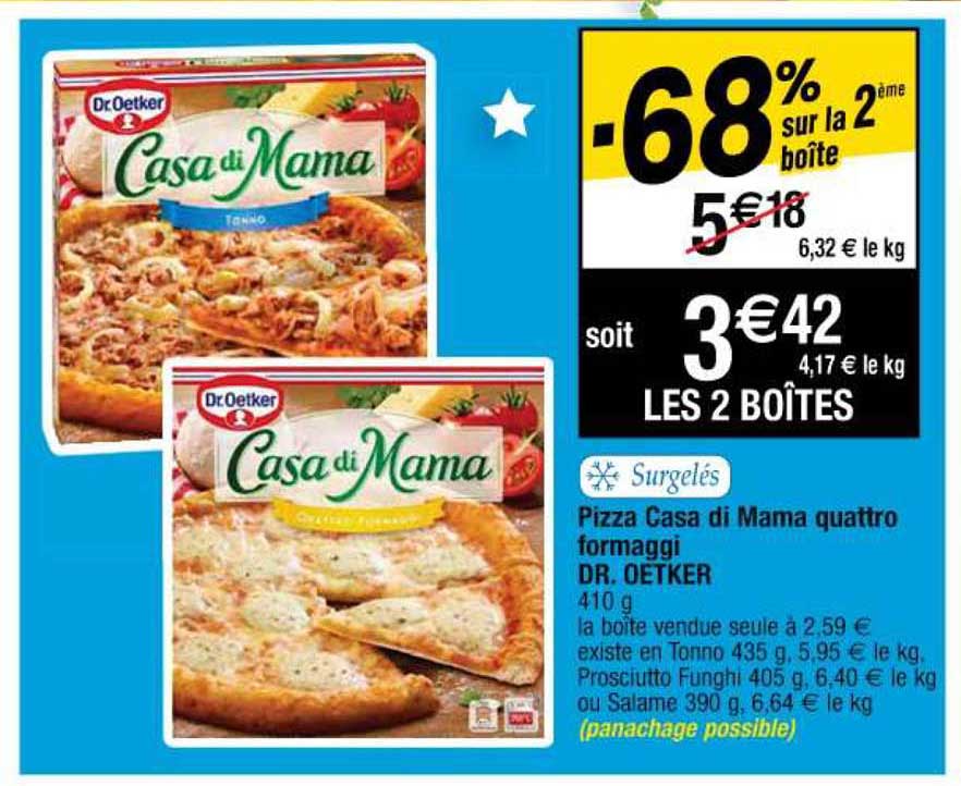 pizza casa di mama quattro formaggi dr. oetker