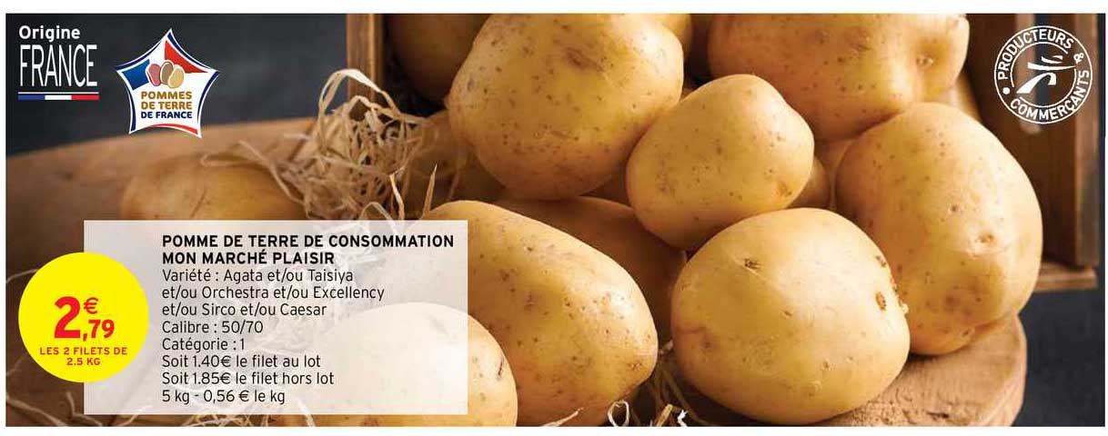 pomme de terre de consommation mon marché plaisir