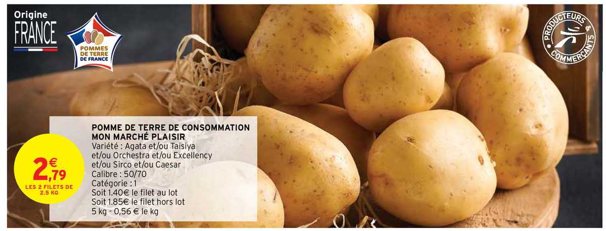 pomme de terre de consommation mon marché plaisir