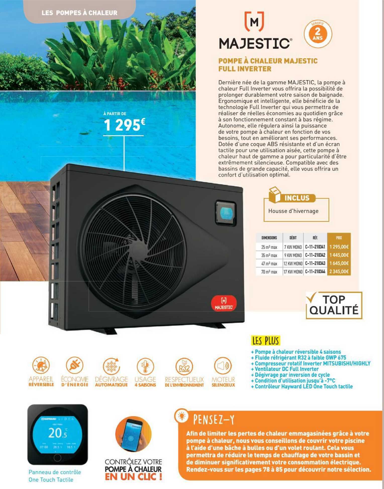 pompe à chaleur majestic full inverter