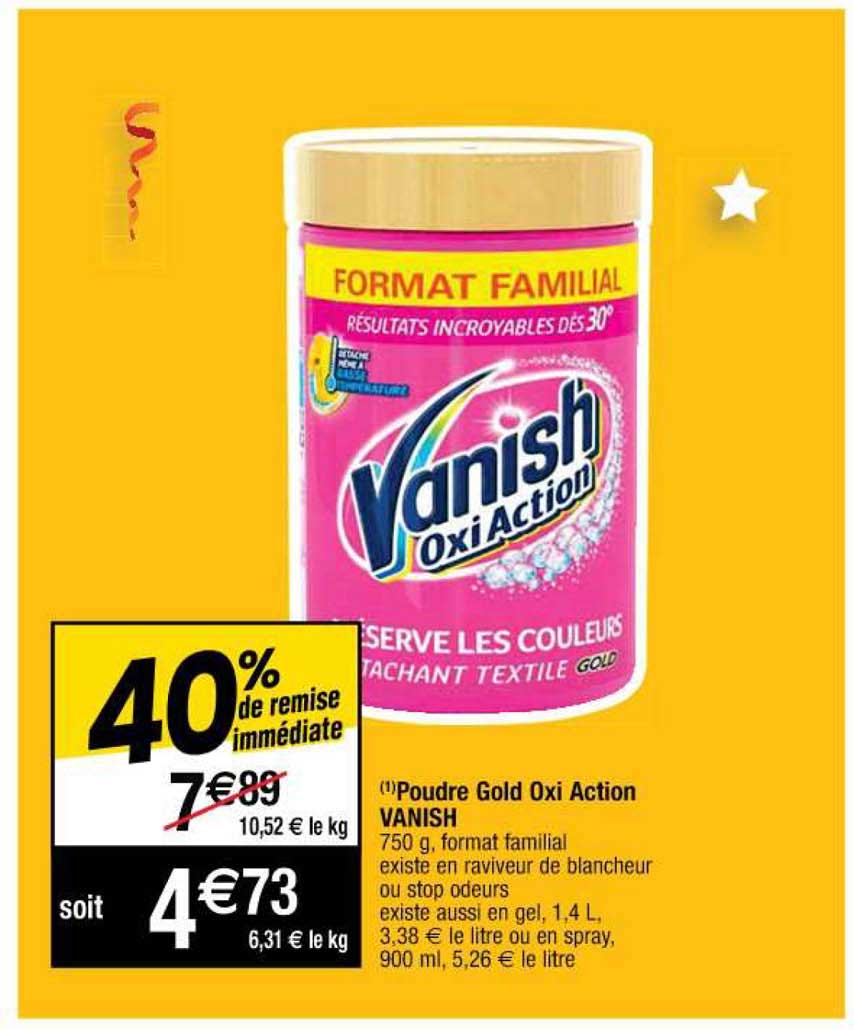 poudre gold oxi action vanish