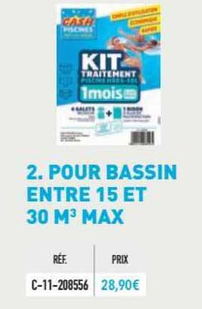 pour bassin entre 15 et 30 m3