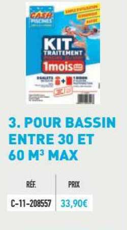pour bassin entre 30 et 60 m3 max