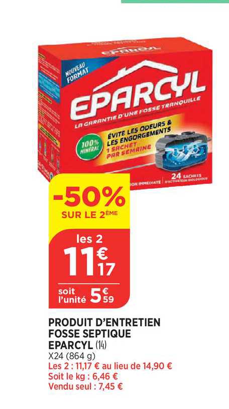 produit d'entretien fosse septique eparcyl